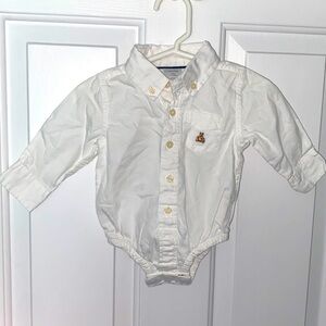 Baby Gap Oxford Bodysuit in White - 3-6 Months